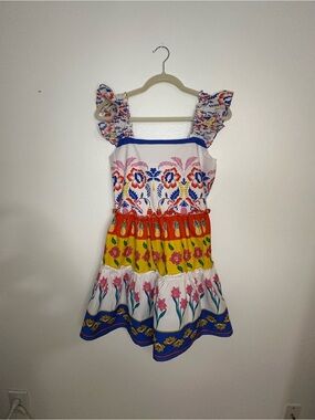 SUGARLIPS! Brightly colored tiered sundress. Size M